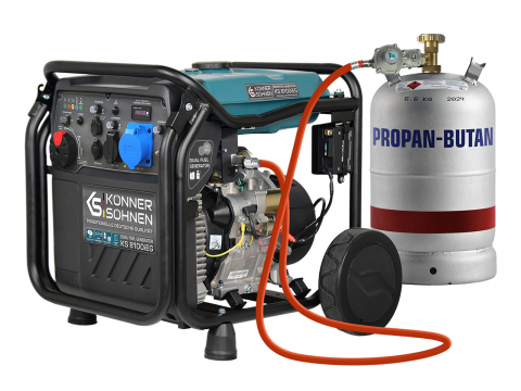 Generatoare digitale - Generator pe gaz/benzina de tip invertor Konner & Sohnen KS 8100iEG