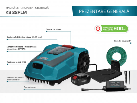 Robot de tuns gazonul Konner & Sohnen KS 22RLM [1]
