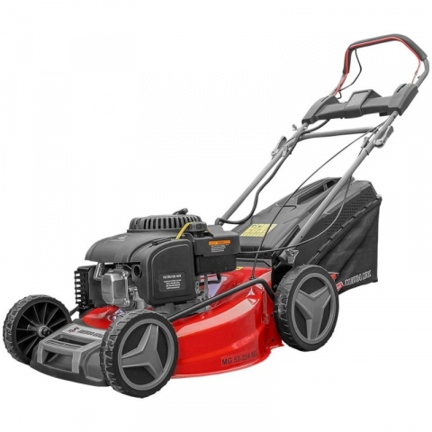 Masini de tuns gazonul - Masina de tuns gazonul cu motor pe benzina MEDIA LINE MG53224SE, autopropulsie, 5.9CP, latime de taiere 53 cm, pornire electrica