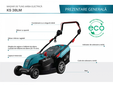 Masina electrica de tuns gazonul Konner & Sohnen KS 38LM [4]