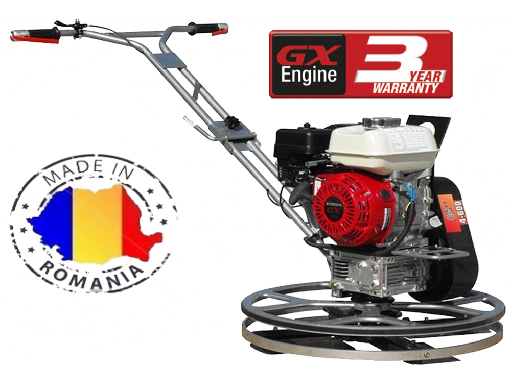 Masini finisat beton - Masina finisat beton AGT 4-600W Honda GX160 + disc flotor 600mm