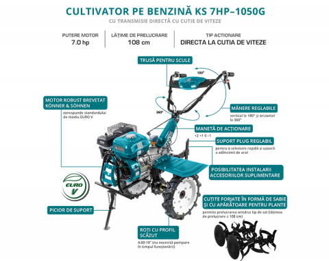Motocultor Konner & Sohnen KS 7HP-1050G [8]