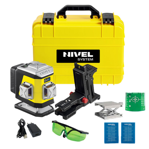 Nivela laser albastru in cruce Nivel System CL3B cu tija ancorare LP36 [1]