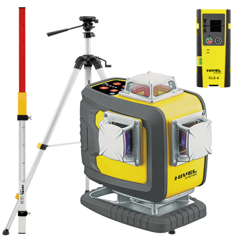 Echipamente de masurat - Nivela laser in cruce Nivel System CL4D-R cu trepied SJJM1EX senzor CLS4 stadie LS24