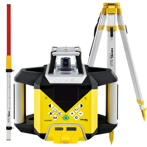 Nivele laser rotative - Nivela laser rotativa cu fascicul verde Nivel System NL620G Digital trepied SJJ1 stadie LS24