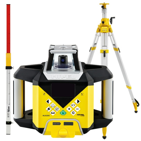 Nivele laser rotative - Nivela laser rotativa cu fascicul verde Nivel System NL620G Digital trepied SJJ32 Stadie LS35