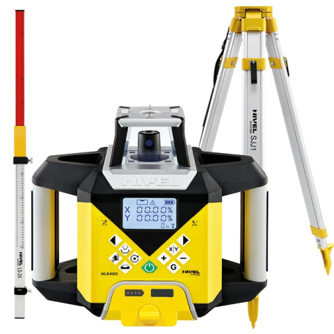 Nivele laser rotative - Nivela laser rotativa cu fascicul verde Nivel System NL640G trepied SJJ1 stadie LS24