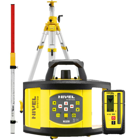 Echipamente de masurat - Nivela laser rotativa Nivel System NL520 Digital stadie LS24 trepied SJJ32