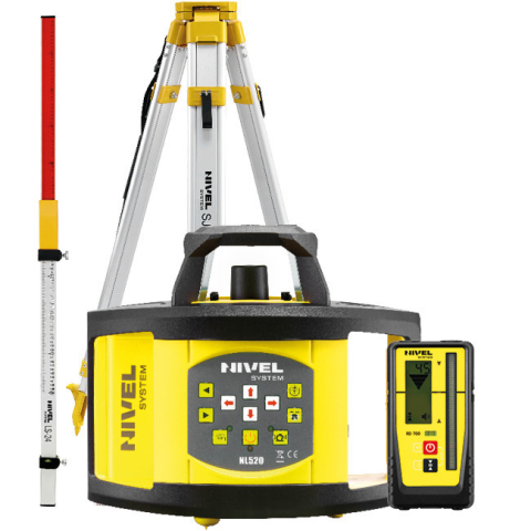 Echipamente de masurat - Nivela laser rotativa Nivel System NL520R Digital stadie LS24 trepied SJJ1