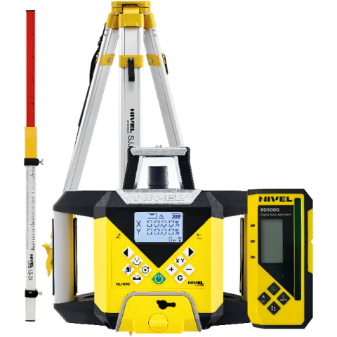 Nivele laser rotative - Nivela laser rotativa Nivel System NL740G Digital stadie LS24 Trepied SJJ1