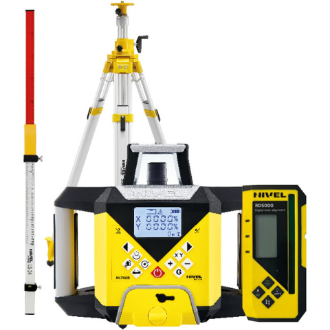 Nivele laser rotative - Nivela laser rotativa Nivel System NL740G Digital stadie LS24 Trepied SJJ32