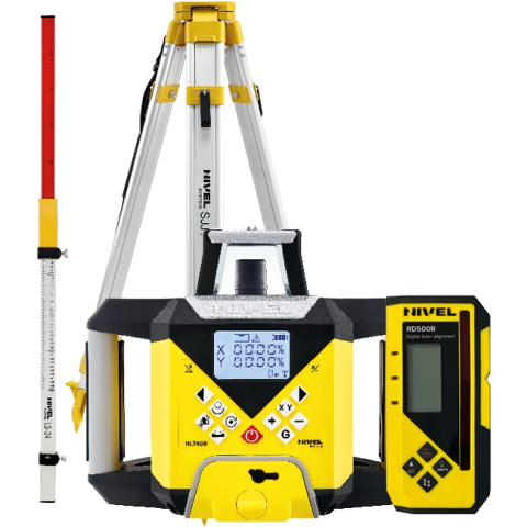 Nivele laser rotative - Nivela Laser Rotativa Nivel System NL740R Digital cu trepied SJJ32 si stadie