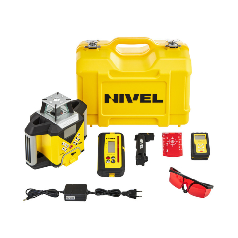 Nivela laser rotativa rosu Nivel System NL720R Digital cu trepied SJJ1 stadie LS24 [1]