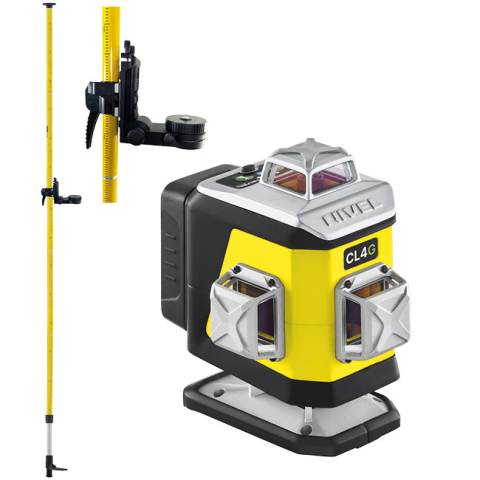 Echipamente de masurat - Nivela laser verde in cruce Nivel System CL4G Set cu tijă de ancorare LP36
