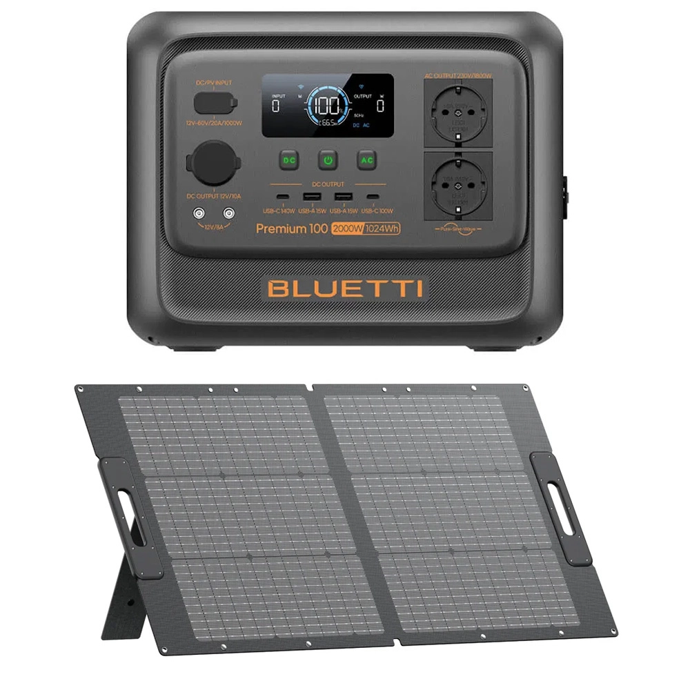 Statii de energie - Pachet BLUETTI Premium 100V2 + panou solar PV100