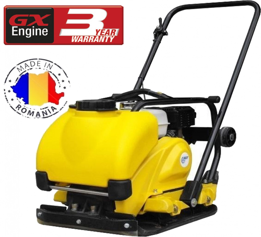 Placi compactoare - Placa compactoare AGT PCL100 GX160 cu roti, rezervor apa, pad