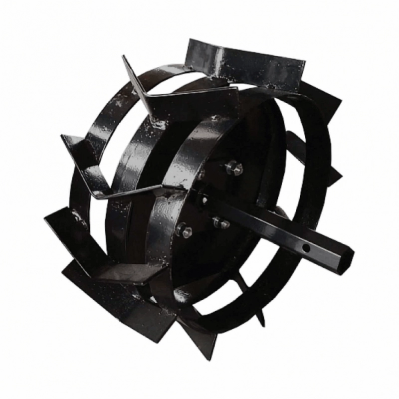 Accesorii motocultoare - Roata metalica 4.00-8 Bisonte cu manicot, ax hexagonal Ø 23 mm