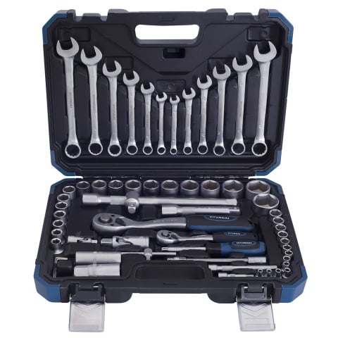Truse de scule manuale - Set 61chei tubulare si chei combinate HYUNDAI HY-59656
