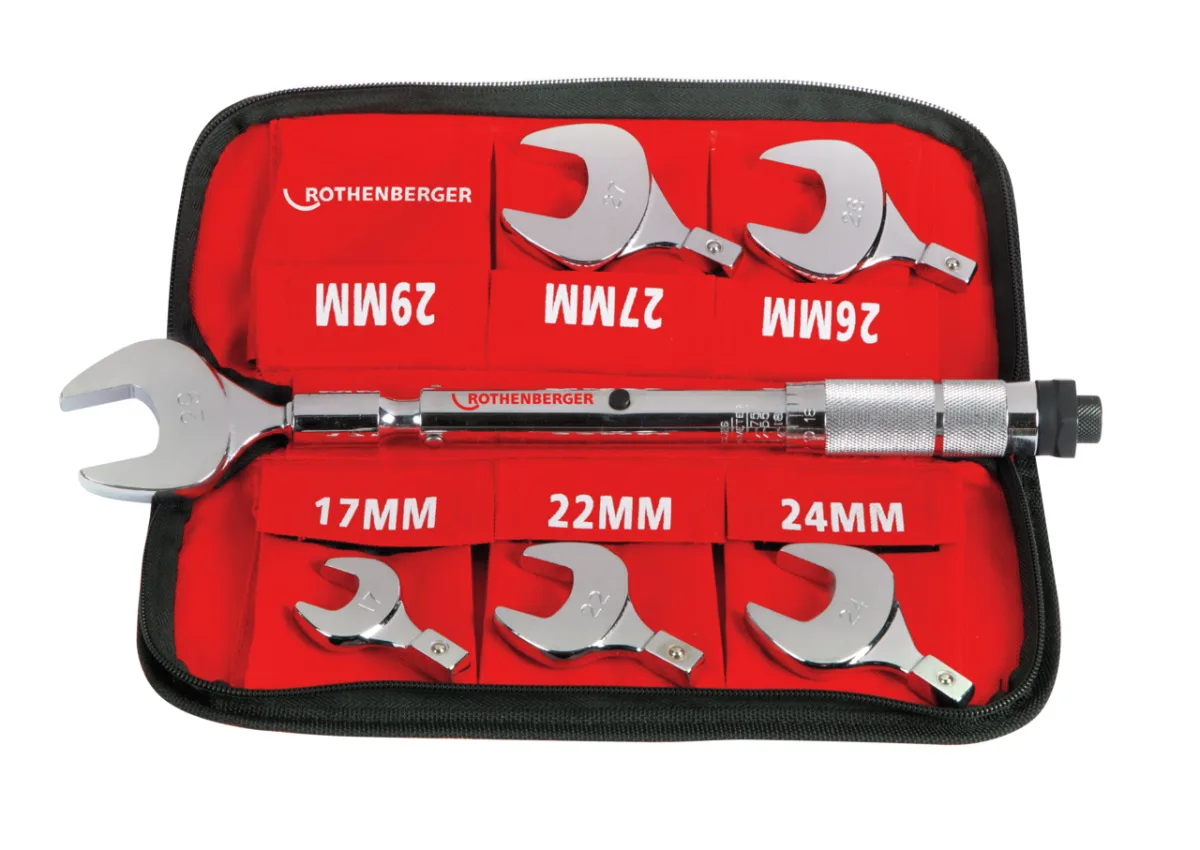 Chei profesionale pentru tevi - Set chei dinamometrice Rothenberger 17-29 mm cod 175001