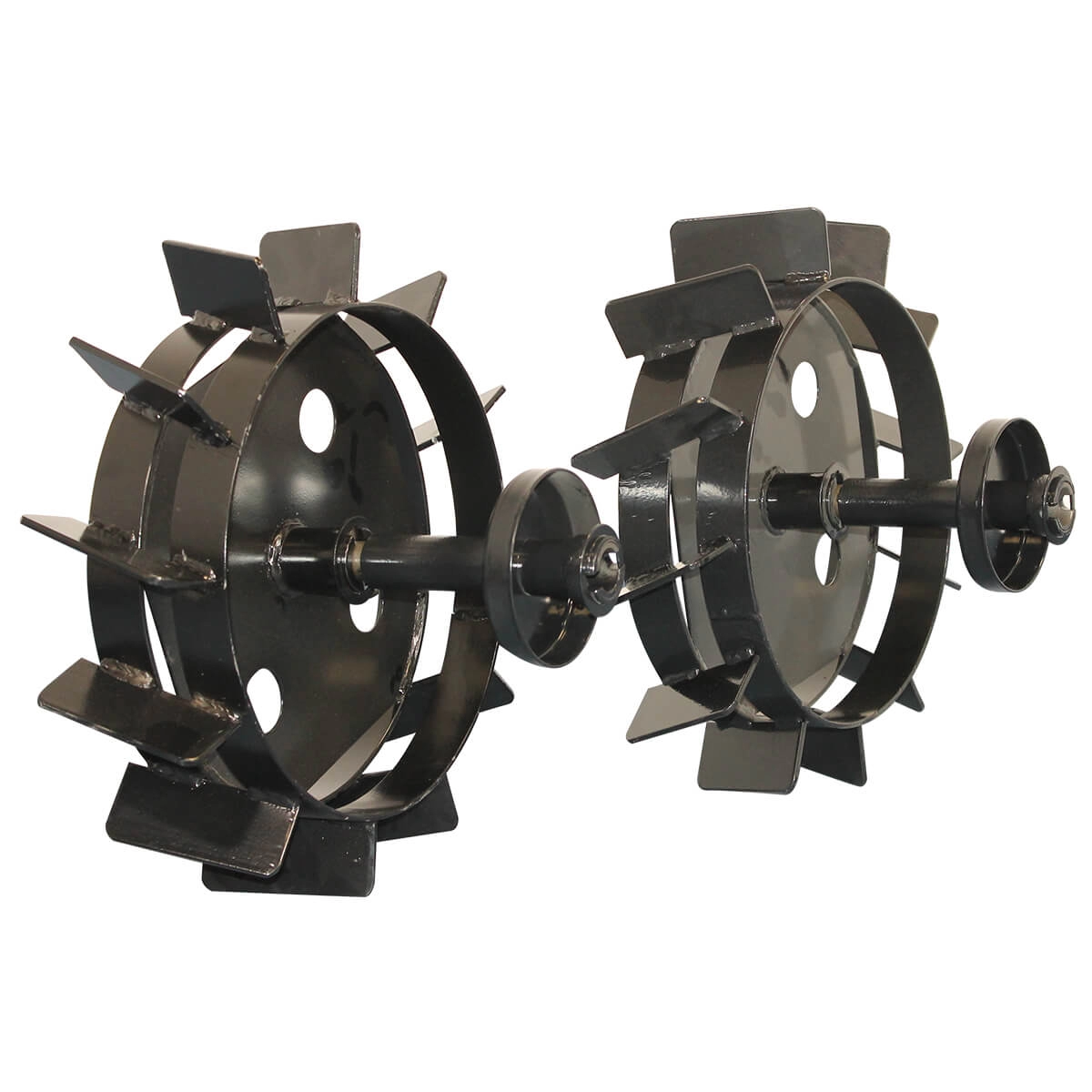 Accesorii multifunctionale - Set roti metalice si plug Bisonte pentru BTA-SP360