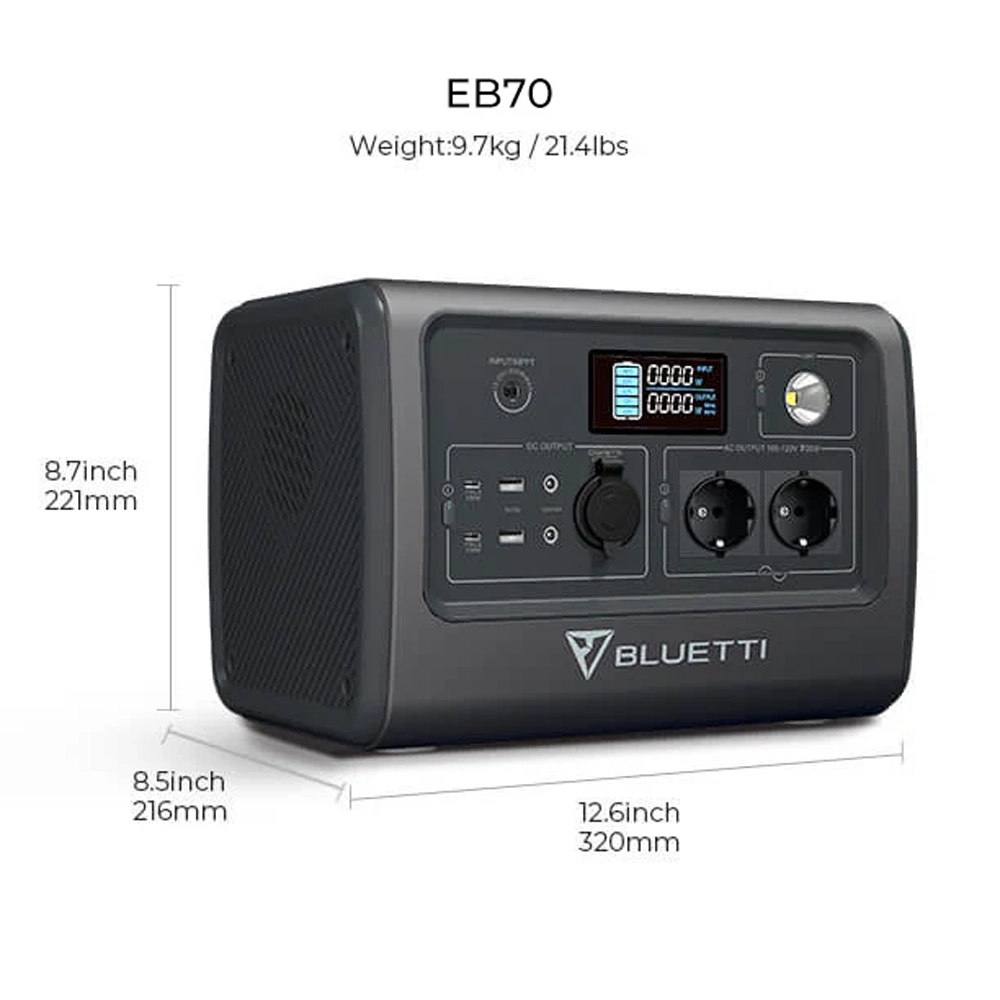 centrala electrica portabila Bluetti EB70 1000W 716WH [2]