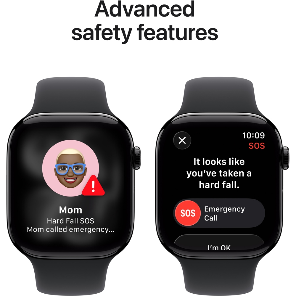 Apple Watch 11, GPS, 46 mm, Jet Black Aluminium Case, Black Sport Band - M/L [6]