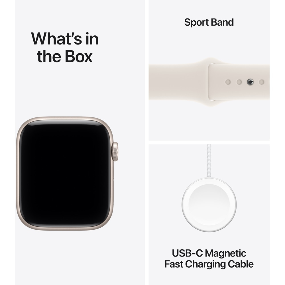 Apple Watch SE 3, GPS, 40 mm, Starlight Aluminium Case, Starlight Sport Band - S/M [8]