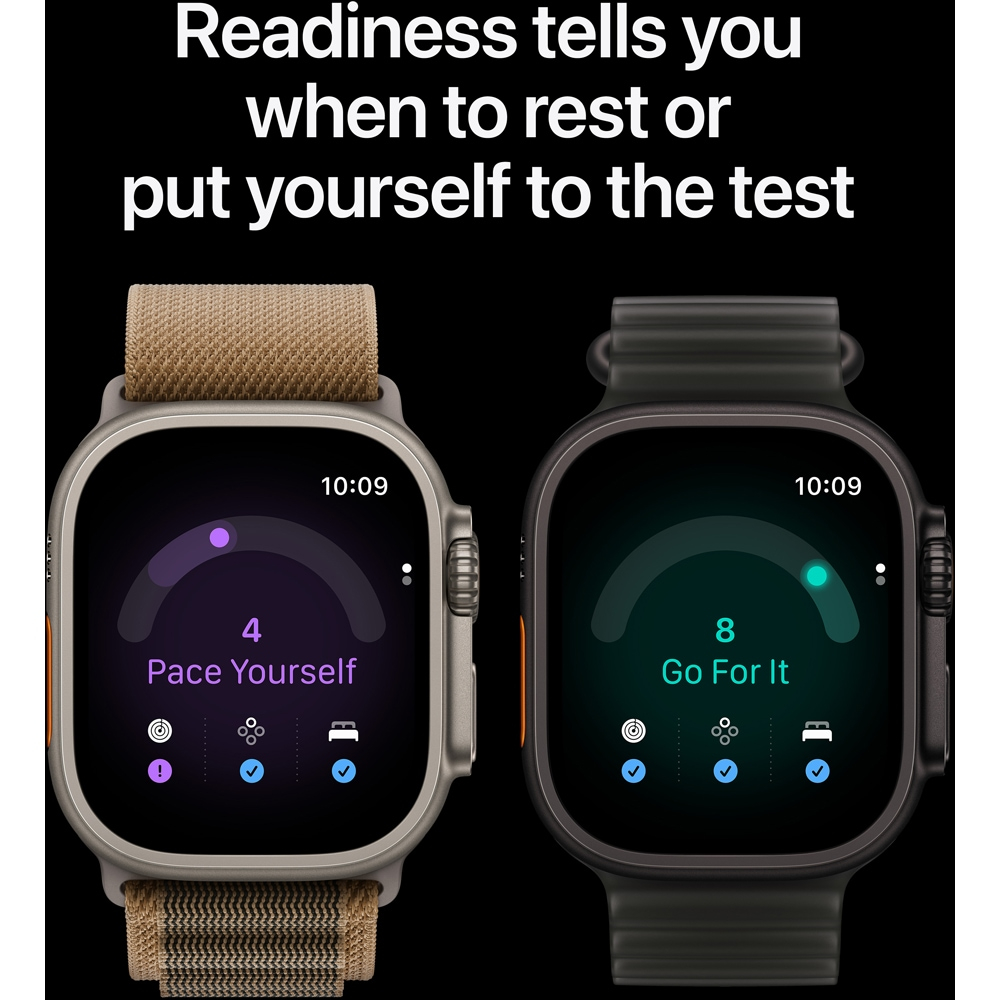 Apple Watch Ultra 4, GPS + Cellular, 49mm, Natural Titanium Case, Translucent Grey Ocean Band [4]