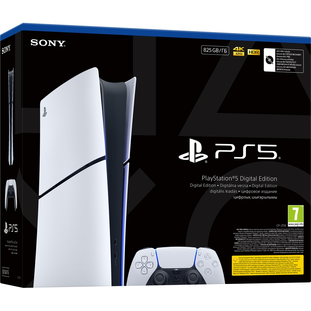 Consola PlayStation 5 Slim Digital Edition (PS5) 825GB, E-Chassis, White [1]