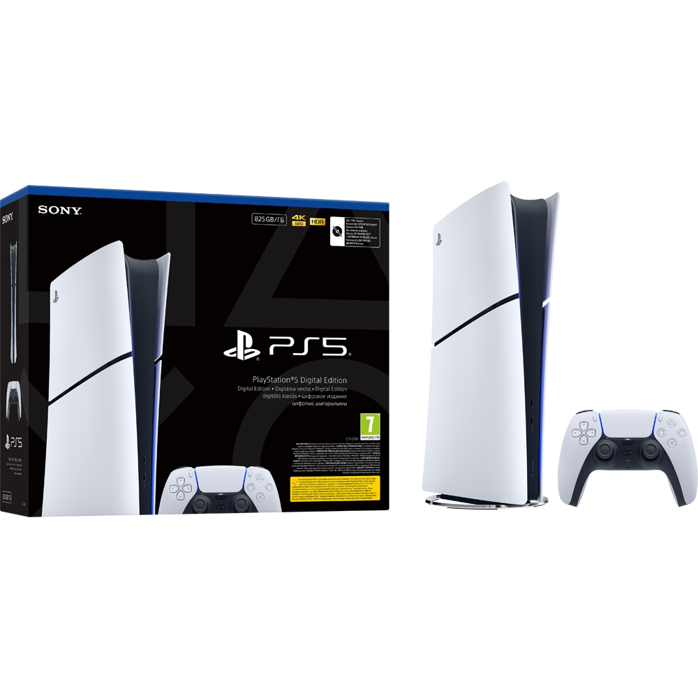 Consola PlayStation 5 Slim Digital Edition (PS5) 825GB, E-Chassis, White [2]