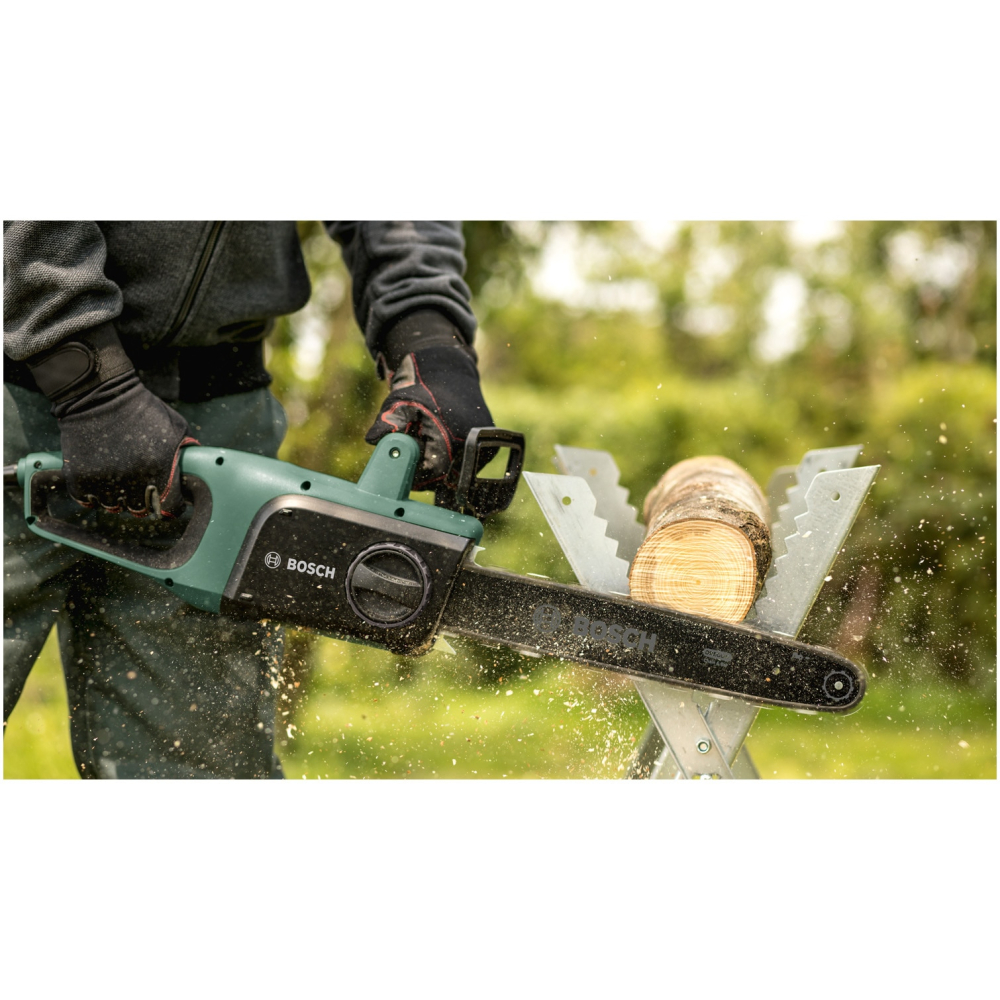 Drujba electrica (fierastrau) cu lant Bosch UniversalChain 06008B8402, 1800 W, 40 cm lungime lama, 12 m/s viteza lant, lant Oregon, capac lant, ghidaj [2]