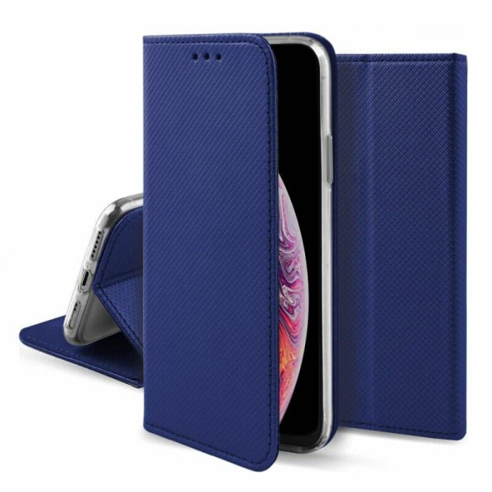 Husa Motorola Moto G85 Carte Smart Magnet Albastru [2]