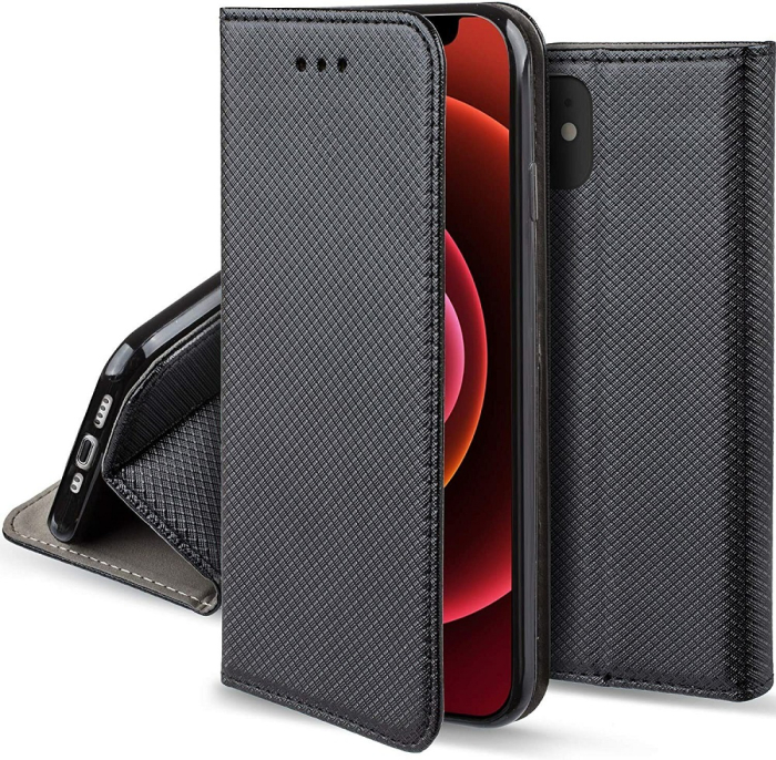 Husa Motorola Moto G85 Smart Magnet Negru [2]