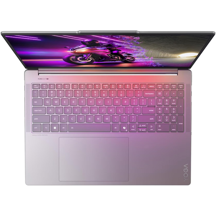 Laptop Lenovo Yoga Pro 9 16IAH10 cu procesor Intel® Core™ Ultra 7 255H pana la 5.1GHz, 16" 2.8K WQXGA+, OLED, 120Hz, 32GB LPDDR5x RAM, 1TB SSD, NVIDIA® GeForce RTX™ 5060 8GB GDDR7, Windows® 11 Home, L [12]