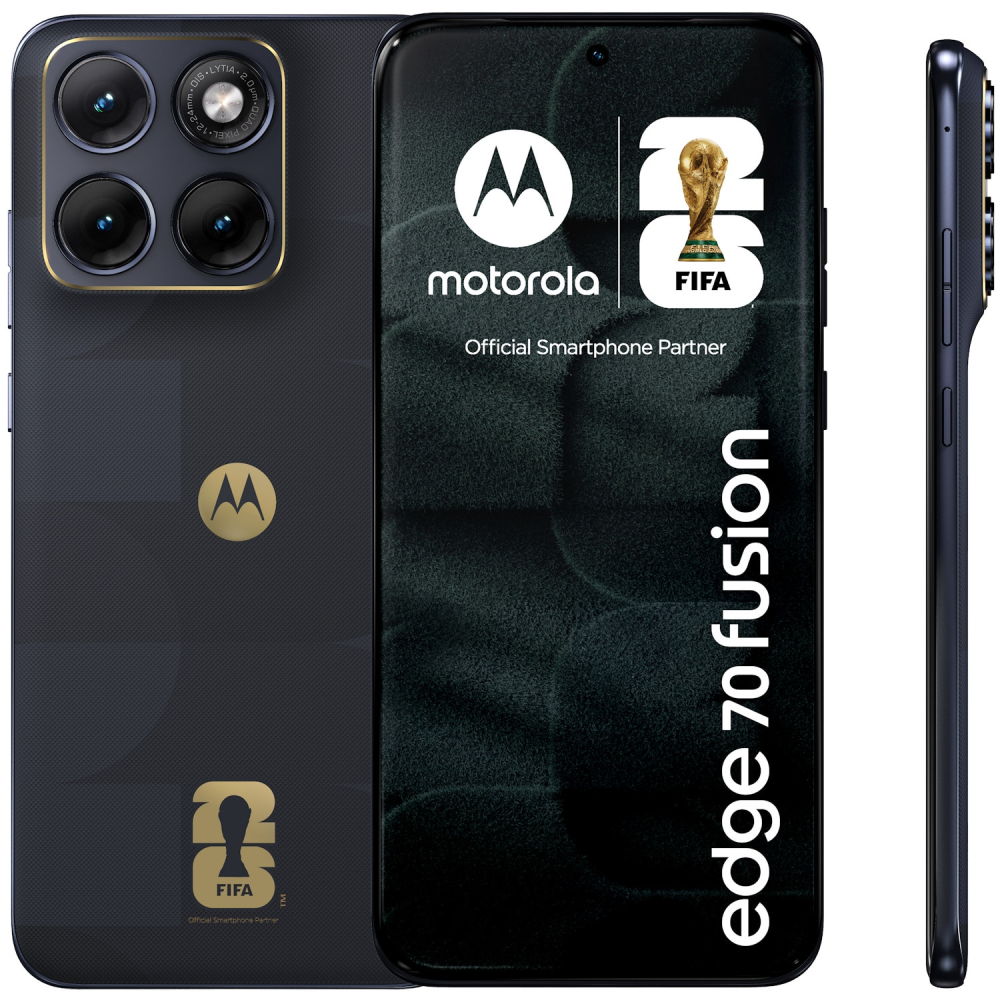Motorola edge 70 fusion FIFA edition, 256GB, 8GB RAM, 5G, PANTONE Silhouette (black) + moto buds bass [9]