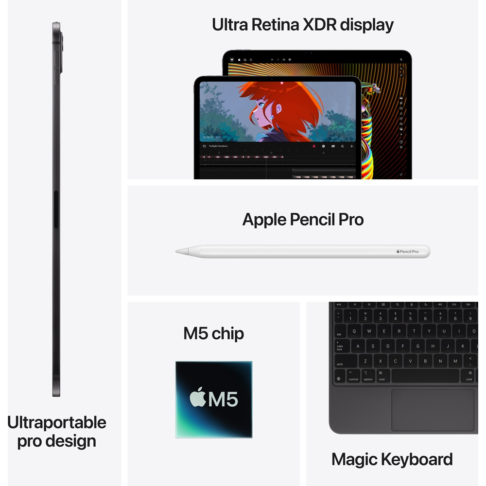 Tableta Apple iPad Pro 13" M5, 256GB, Wi-Fi, Space Black, MDYJ4HC/A [8]