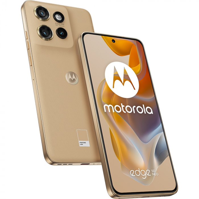 Telefon mobil Motorola Edge 50 Neo, Dual SIM, 256GB, 8GB RAM, 5G, Pantone Latte [1]