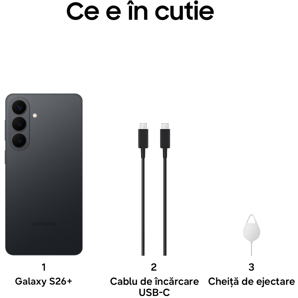 Telefon SAMSUNG Galaxy S26+ 5G, 512GB, 12GB RAM, Dual SIM, Black [5]