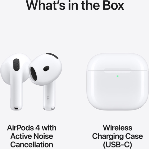Apple AirPods 4 USB-C Active Noise Cancellation Alb (mxp93zm/a) [2]