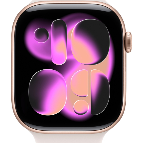 Apple Watch Series 11, GPS, 42 mm, Rose Gold Aluminium Case, Light Blush Sport Band - S/M [1]