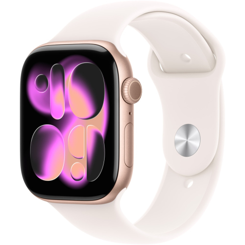 Series 11 - Apple Watch Series 11, GPS, 42 mm, Rose Gold Aluminium Case, Light Blush Sport Band - S/M