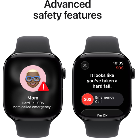 Apple Watch 11, GPS, 46 mm, Jet Black Aluminium Case, Black Sport Band - M/L [5]