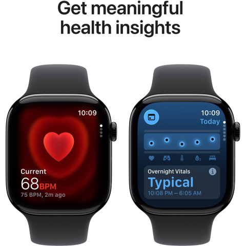 Apple Watch 11, GPS, 46 mm, Jet Black Aluminium Case, Black Sport Band - M/L [4]