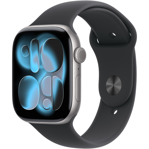 Series 11 - Apple Watch 11 GPS, Carcasa Space Grey Aluminium 46mm, Black Sport Band - M/L