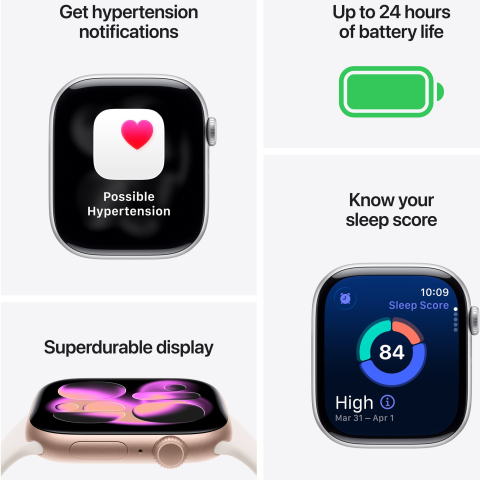 Apple Watch 11 GPS, Carcasa Space Grey Aluminium 46mm, Black Sport Band - M/L [2]