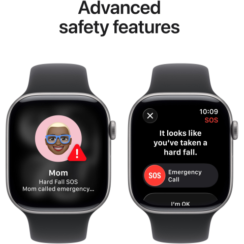 Apple Watch 11 GPS, Carcasa Space Grey Aluminium 46mm, Black Sport Band - M/L [5]
