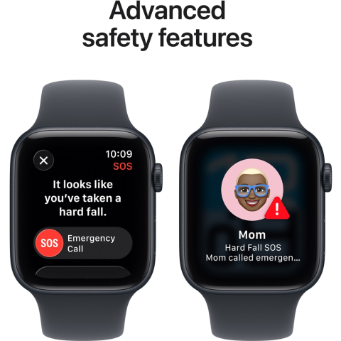 Apple Watch SE 3, GPS, 44 mm, Midnight Aluminium Case, Midnight Sport Band - M/L [6]
