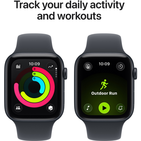 Apple Watch SE 3, GPS, 44 mm, Midnight Aluminium Case, Midnight Sport Band - M/L [5]