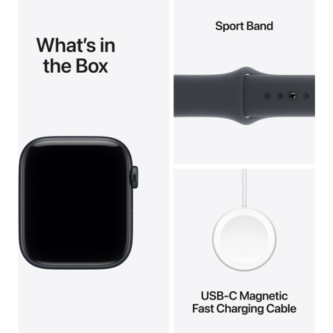Apple Watch SE 3, GPS, 44 mm, Midnight Aluminium Case, Midnight Sport Band - M/L [7]
