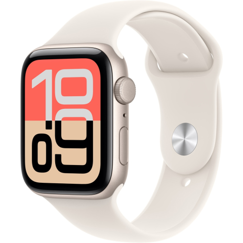 Smartwatch - Apple Watch SE 3, GPS, 40 mm, Starlight Aluminium Case, Starlight Sport Band - S/M